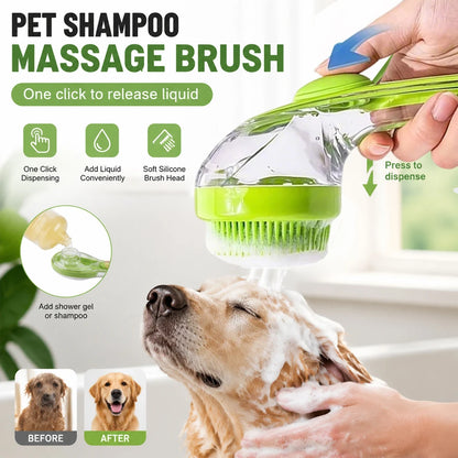 2-in-1 Pet Bath &amp; Grooming Brush