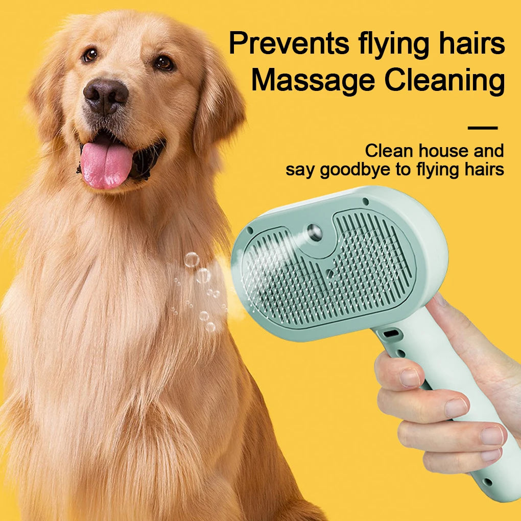 3-in-1 Steam Pet Grooming Brush