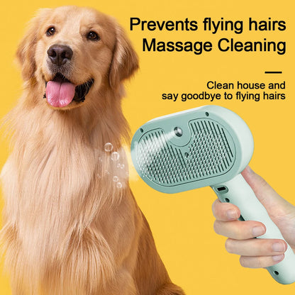 3-in-1 Steam Pet Grooming Brush
