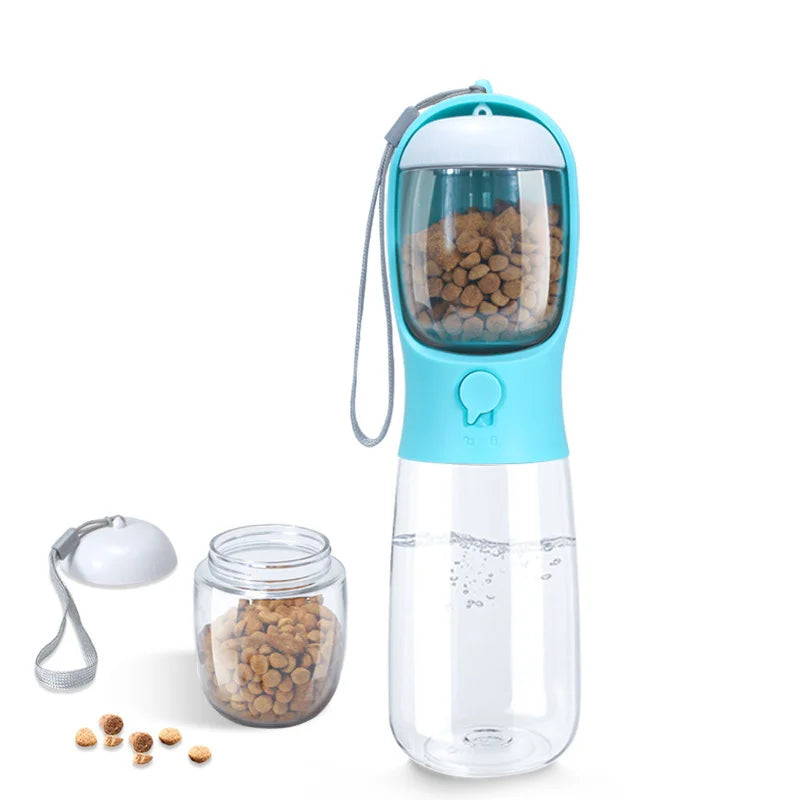 2-in-1 Pet Water Bottle & Treat Container