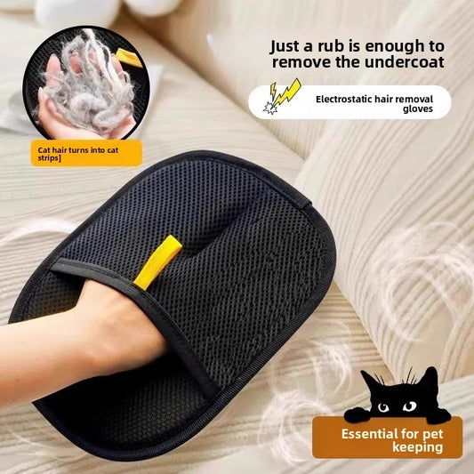 Double-Sided Pet Grooming Gloves