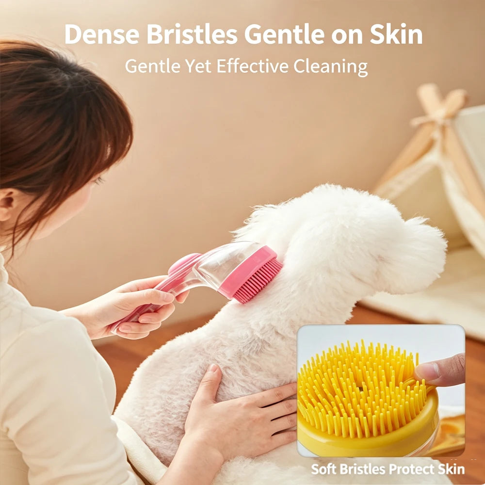 2-in-1 Pet Bath &amp; Grooming Brush