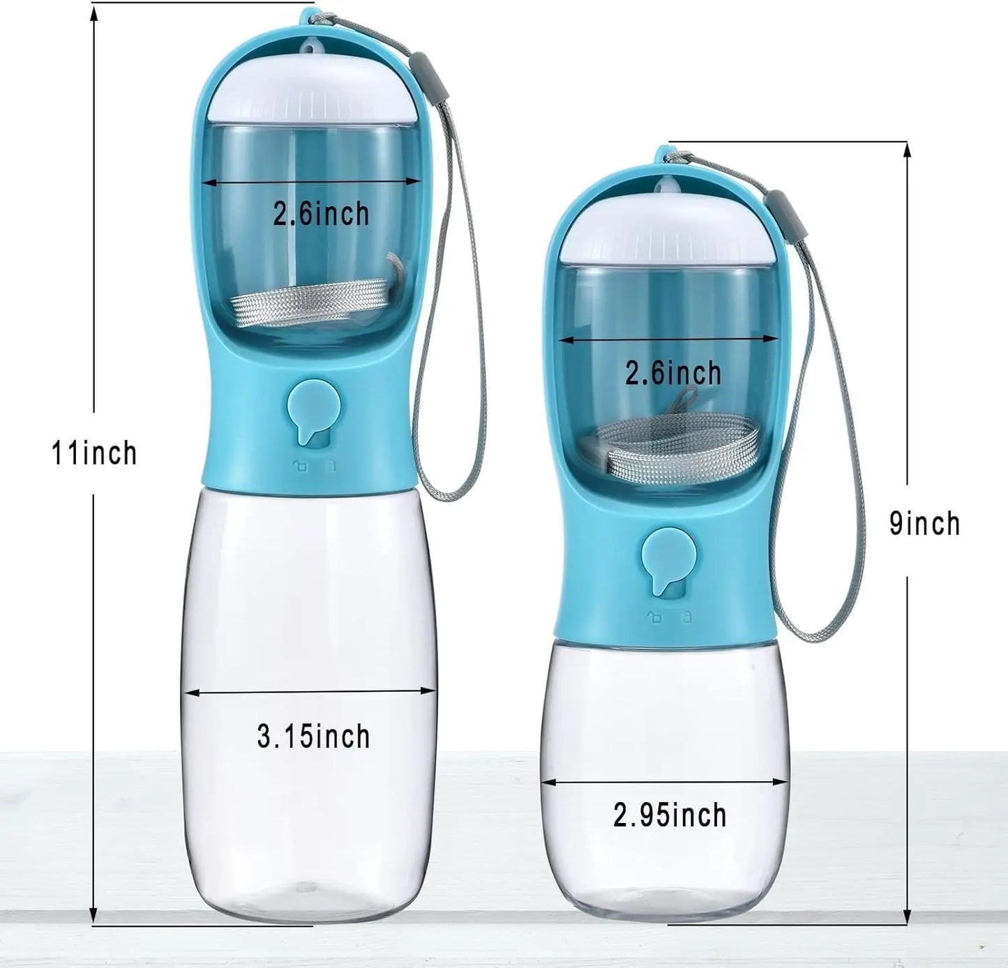 2-in-1 Pet Water Bottle & Treat Container