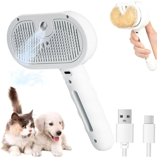 3-in-1 Steam Pet Grooming Brush