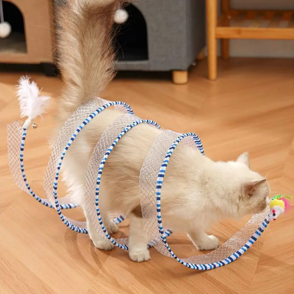 S-Shape Collapsible Cat Tunnel