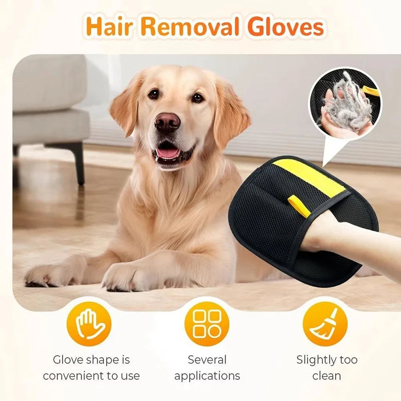 Double-Sided Pet Grooming Gloves