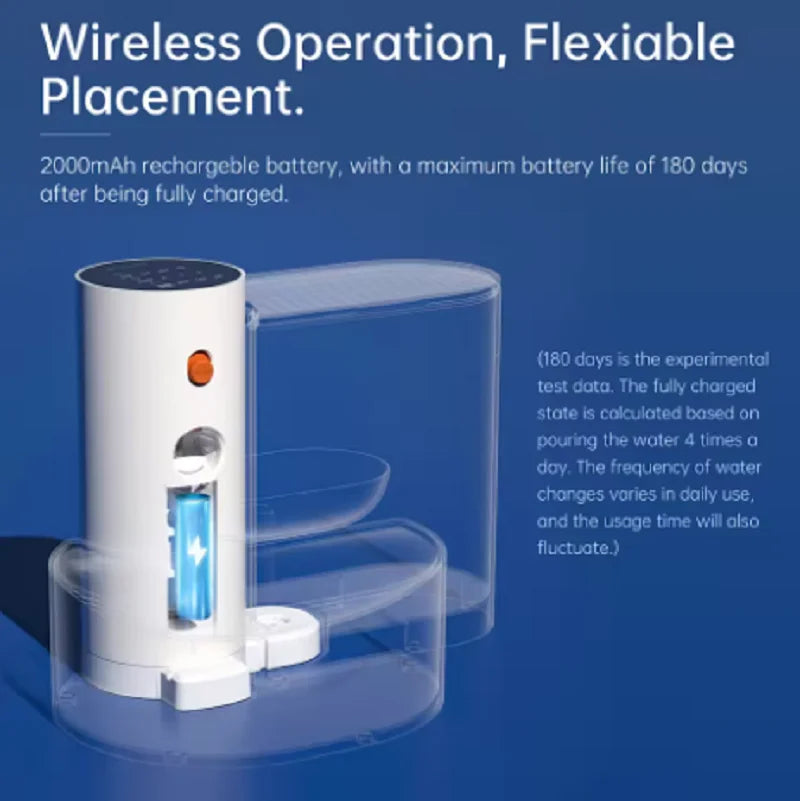 3L Smart Wireless Pet Water Fountain
