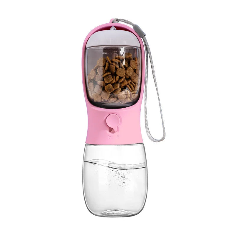 2-in-1 Pet Water Bottle & Treat Container