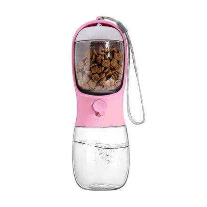2-in-1 Pet Water Bottle & Treat Container