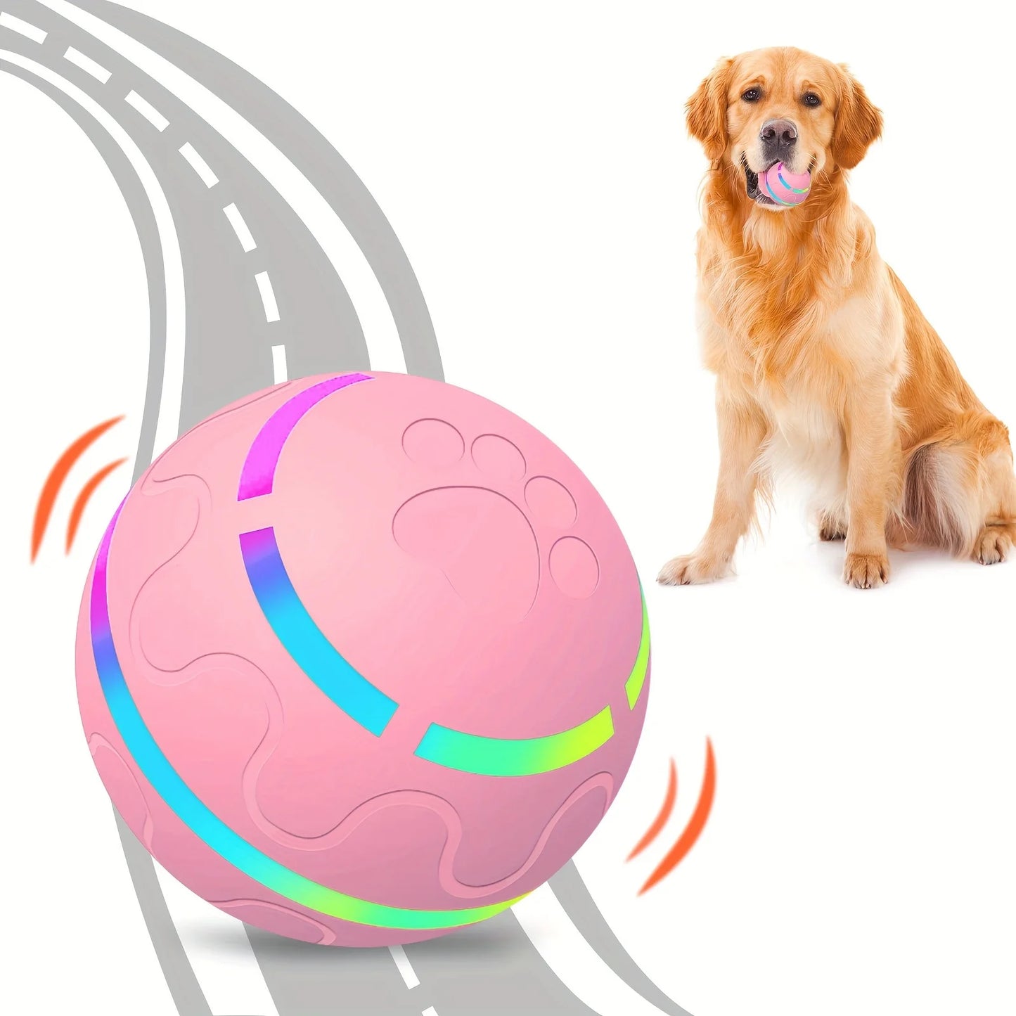 Interactive LED Dog Ball
