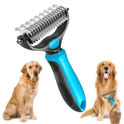 2-in-1 Pet Deshedding Brush