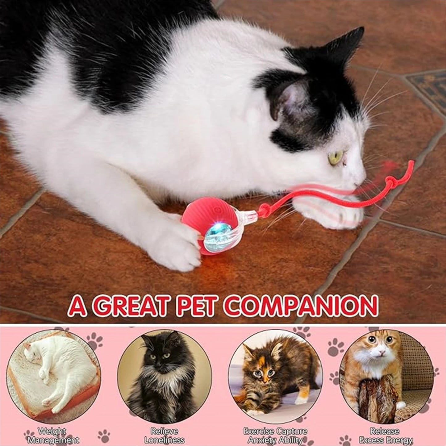 Smart Rolling Interactive Pet Ball