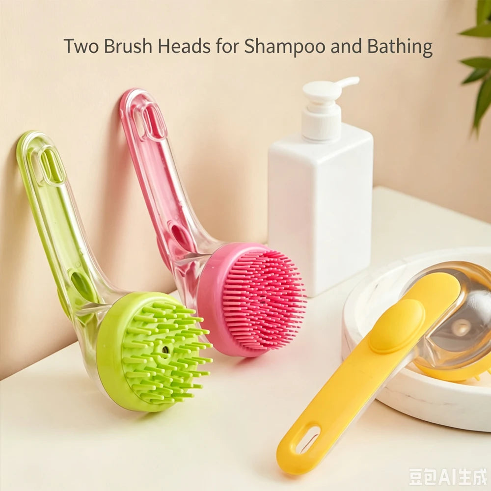 2-in-1 Pet Bath &amp; Grooming Brush