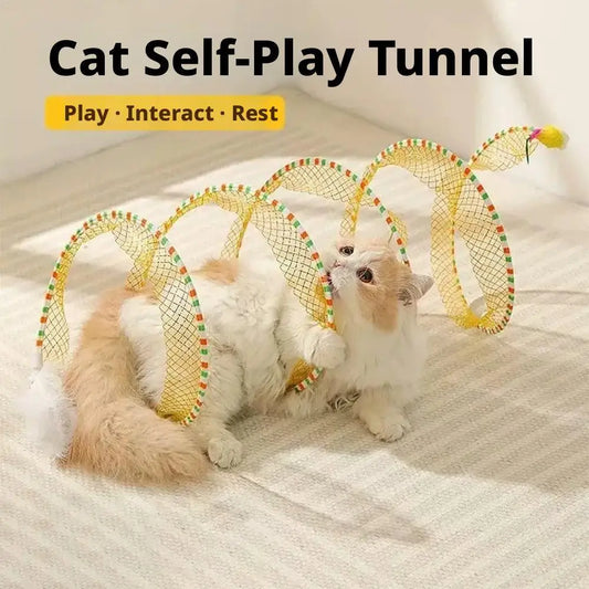 S-Shape Collapsible Cat Tunnel