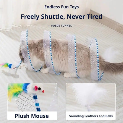 S-Shape Collapsible Cat Tunnel