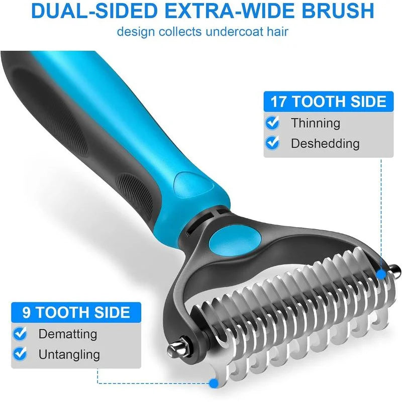 2-in-1 Pet Deshedding Brush